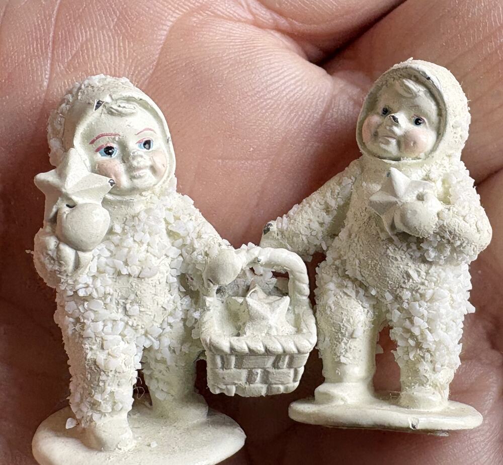 Department 56 Winter Tales Snowbabies Porcelain Figurine Stars 2 Pcs B5